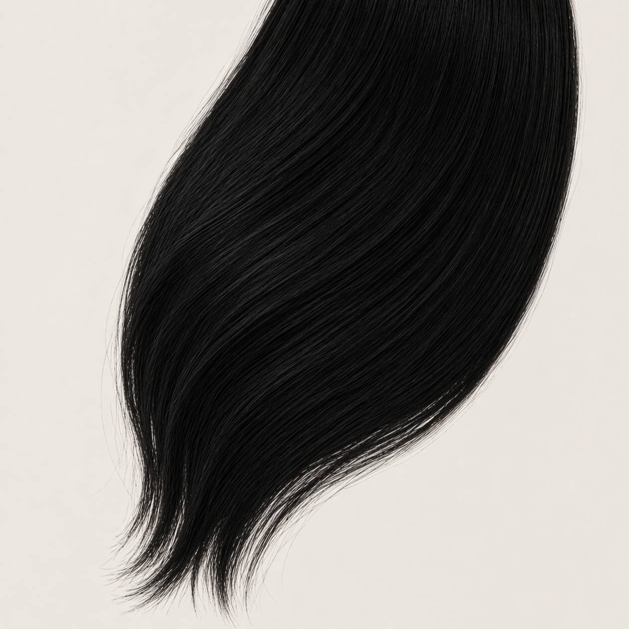 Stessia butterfly weft hair extensions in shade #1 Jet Black, laid flat