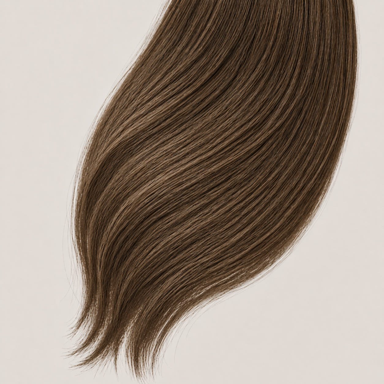 Stessia butterfly weft hair extensions in shade #5 Light Brown, laid flat