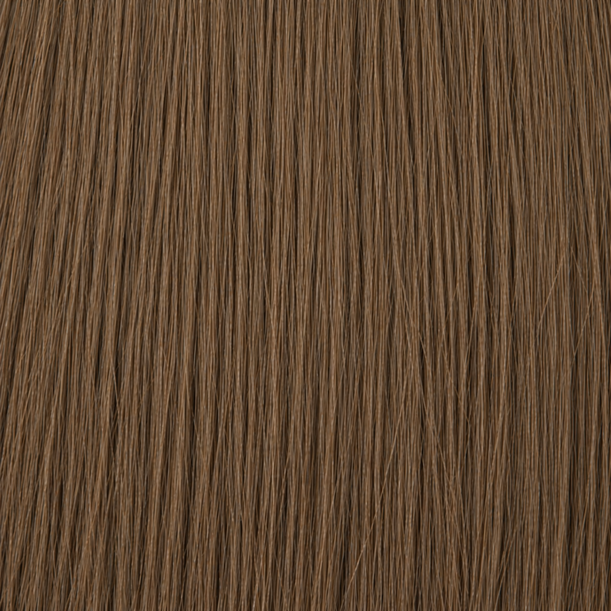 Close-up of the Remy human hair texture in shade #5 Light Brown