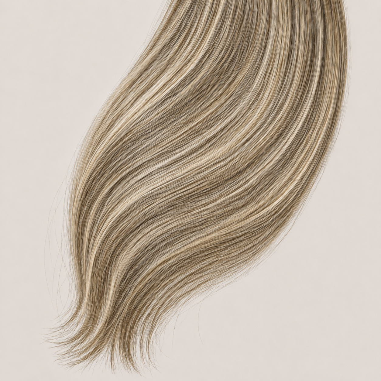 Stessia butterfly weft hair extensions in shade #6/24 Highlights, laid flat