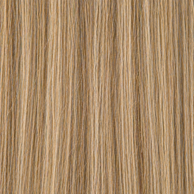 Close-up of the Remy human hair texture in shade #10/24 Highlights