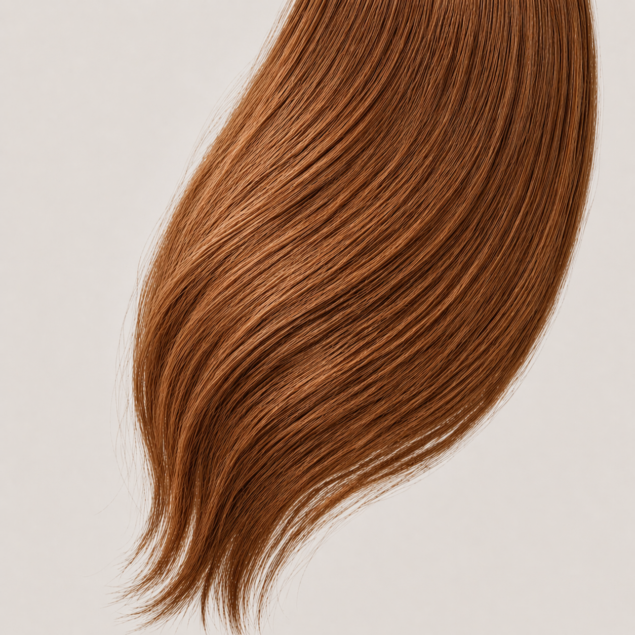 Stessia butterfly weft hair extensions in shade #30 Warm Copper, laid flat