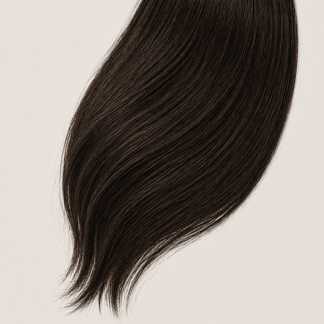 Stessia butterfly weft hair extensions in shade #2 Black Brown, laid flat