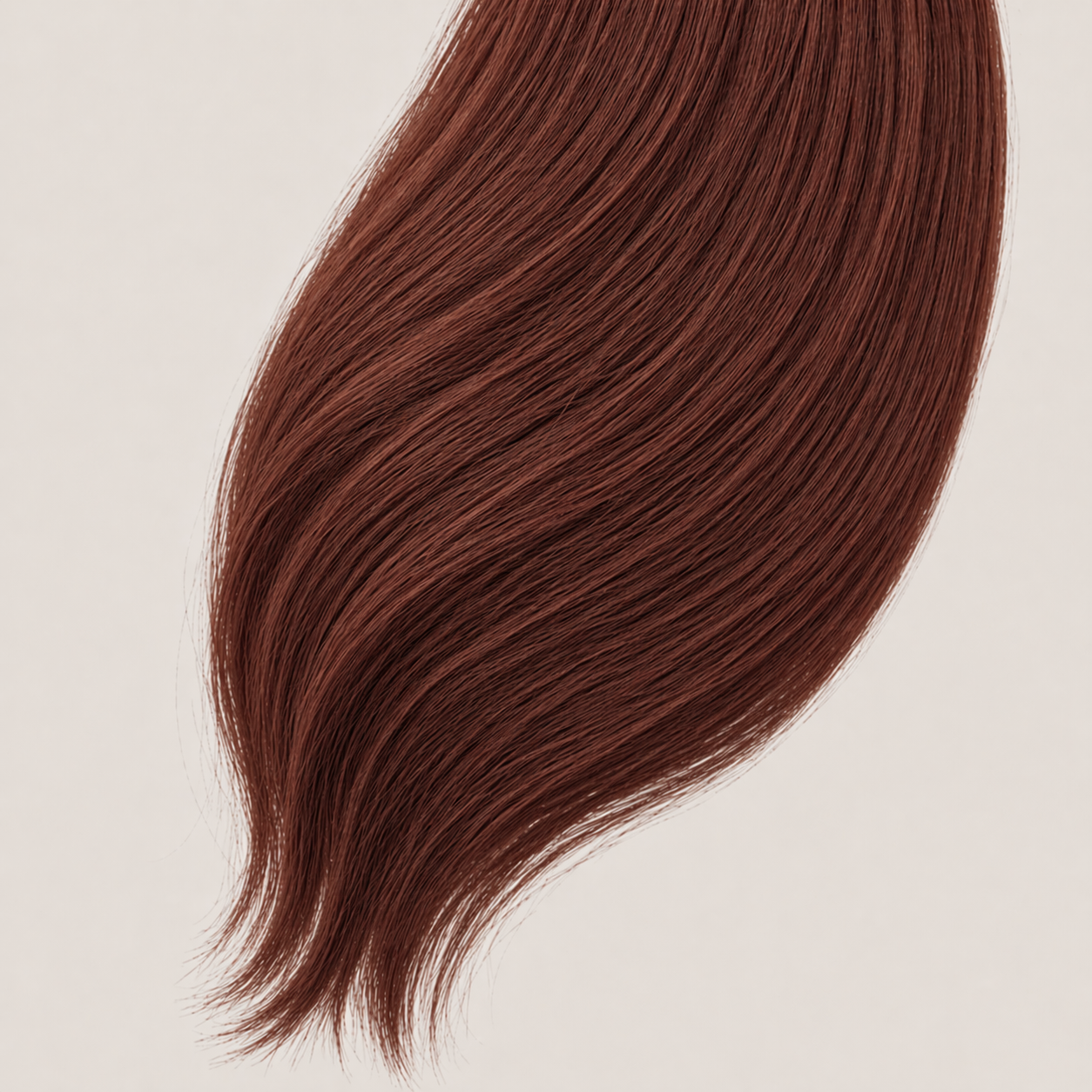Stessia butterfly weft hair extensions in shade #33 Auburn, laid flat