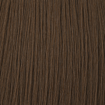 Close-up of the Remy human hair texture in shade #3 Dark Brown