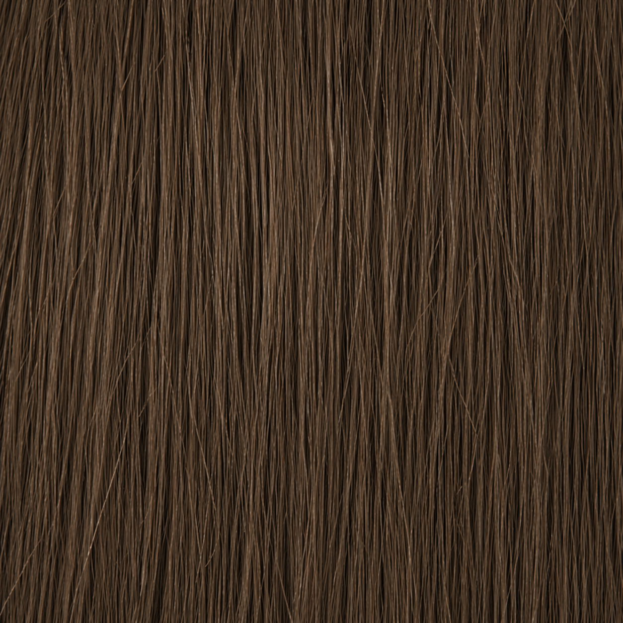 Close-up of the Remy human hair texture in shade #4 Medium Brown