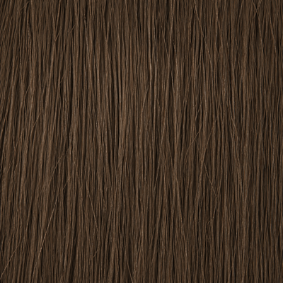 Close-up of the Remy human hair texture in shade #4 Medium Brown