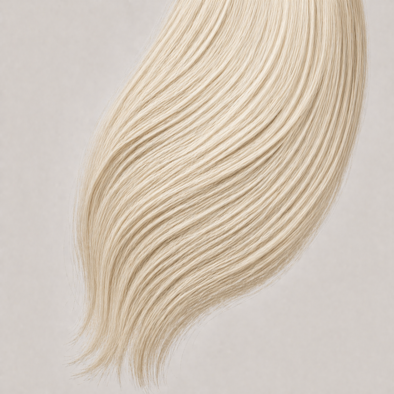 Stessia butterfly weft hair extensions in shade #60 Platinum Blonde, laid flat