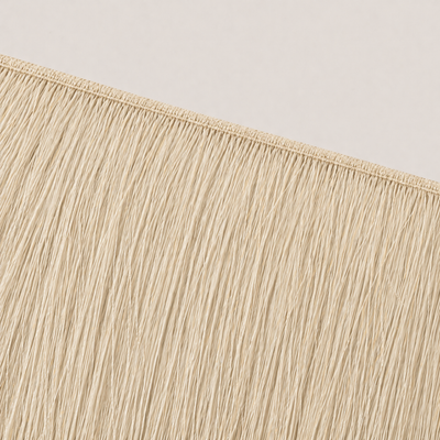 Flat butterfly weft seam of Stessia hair extensions in shade #613 Vanilla Blonde