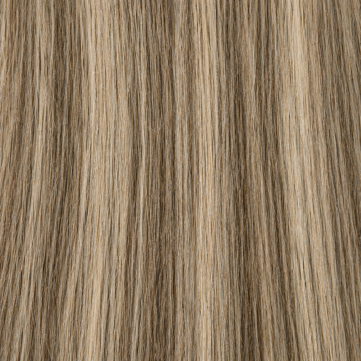 Close-up of the Remy human hair texture in shade #6/24 Highlights