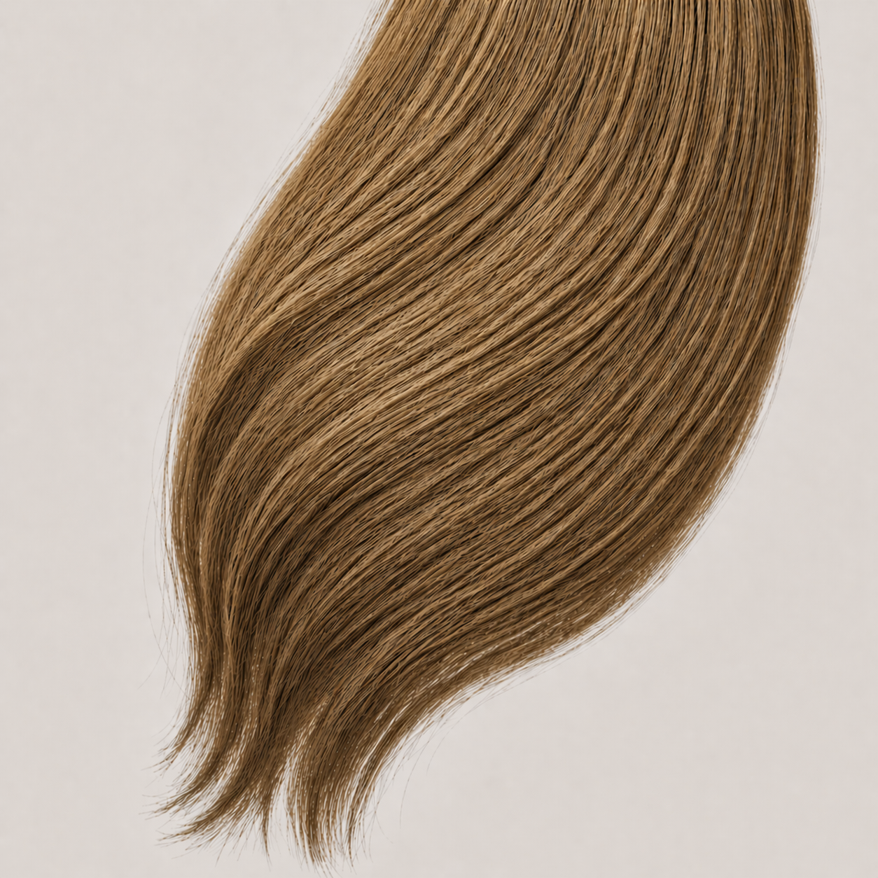 Stessia butterfly weft hair extensions in shade #6 Dark Blonde, laid flat