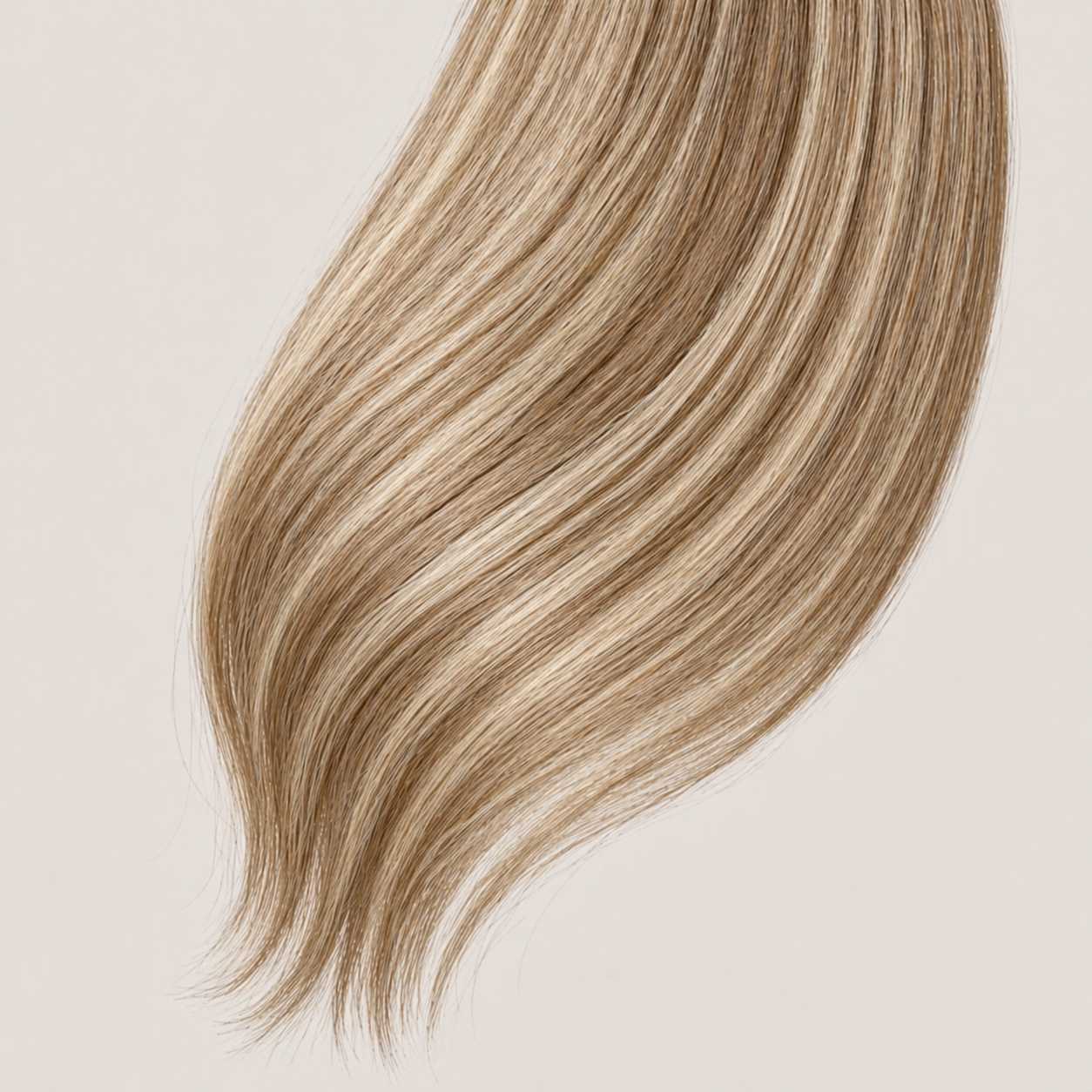 Stessia butterfly weft hair extensions in shade #8/613 Highlights, laid flat