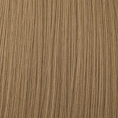 Close-up of the Remy human hair texture in shade #8 Medium Blonde