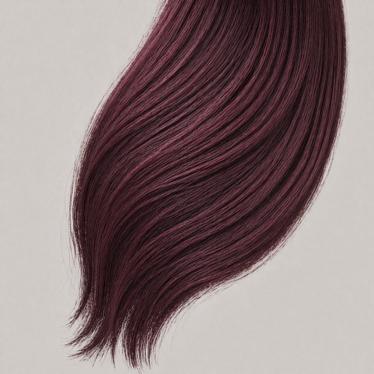 Stessia butterfly weft hair extensions in shade #99J Burgundy, laid flat