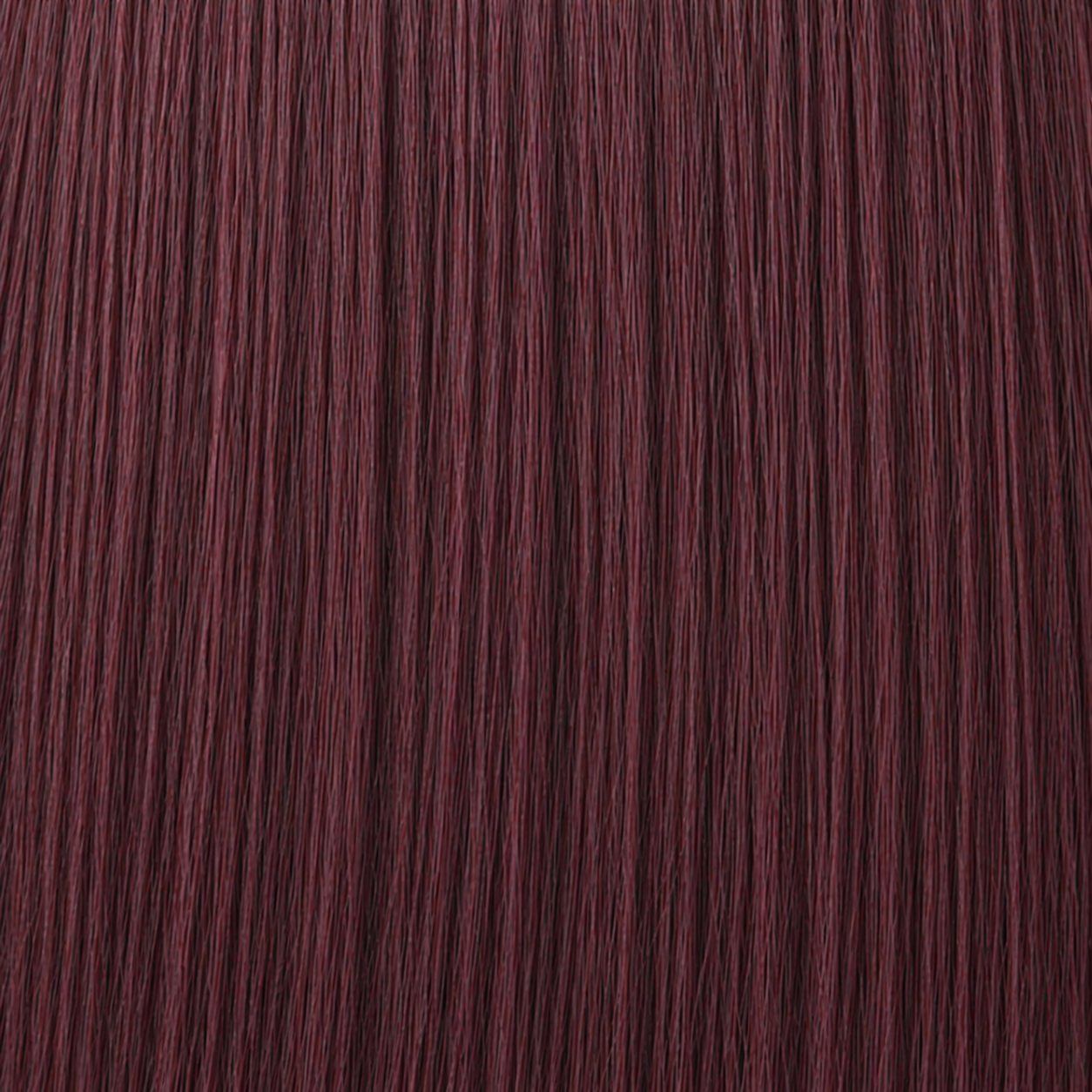 Close-up of the Remy human hair texture in shade #99J Burgundy