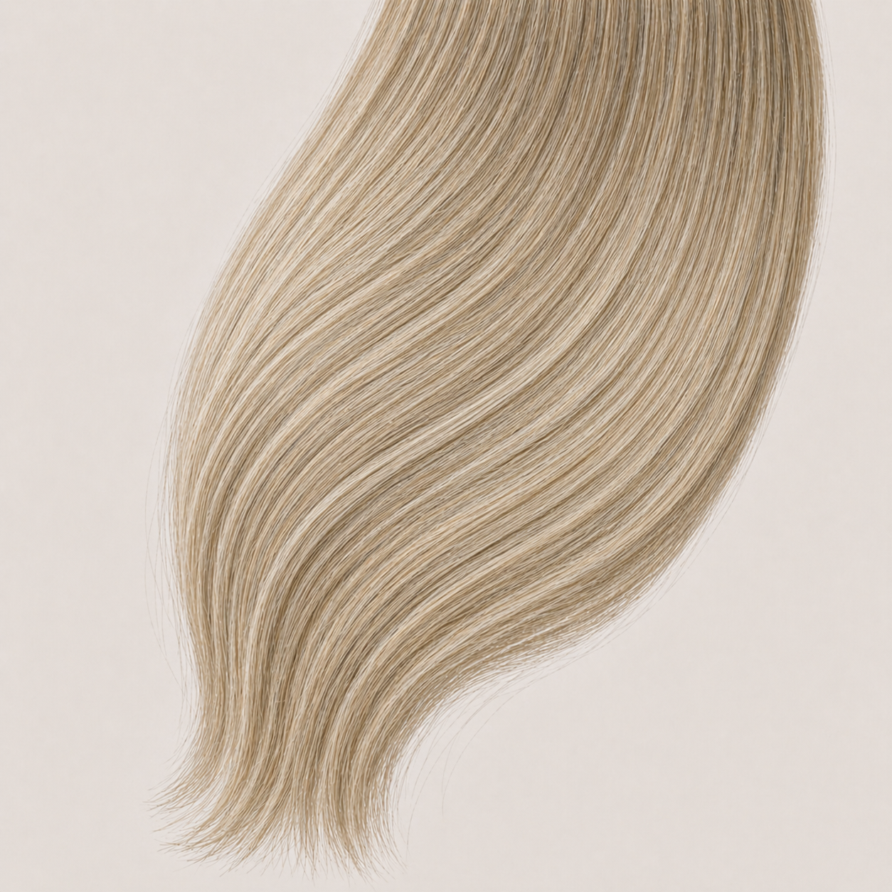 Stessia butterfly weft hair extensions in shade #M18/613 Highlights, laid flat