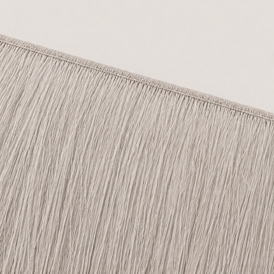 Flat butterfly weft seam of Stessia hair extensions in shade #Silver