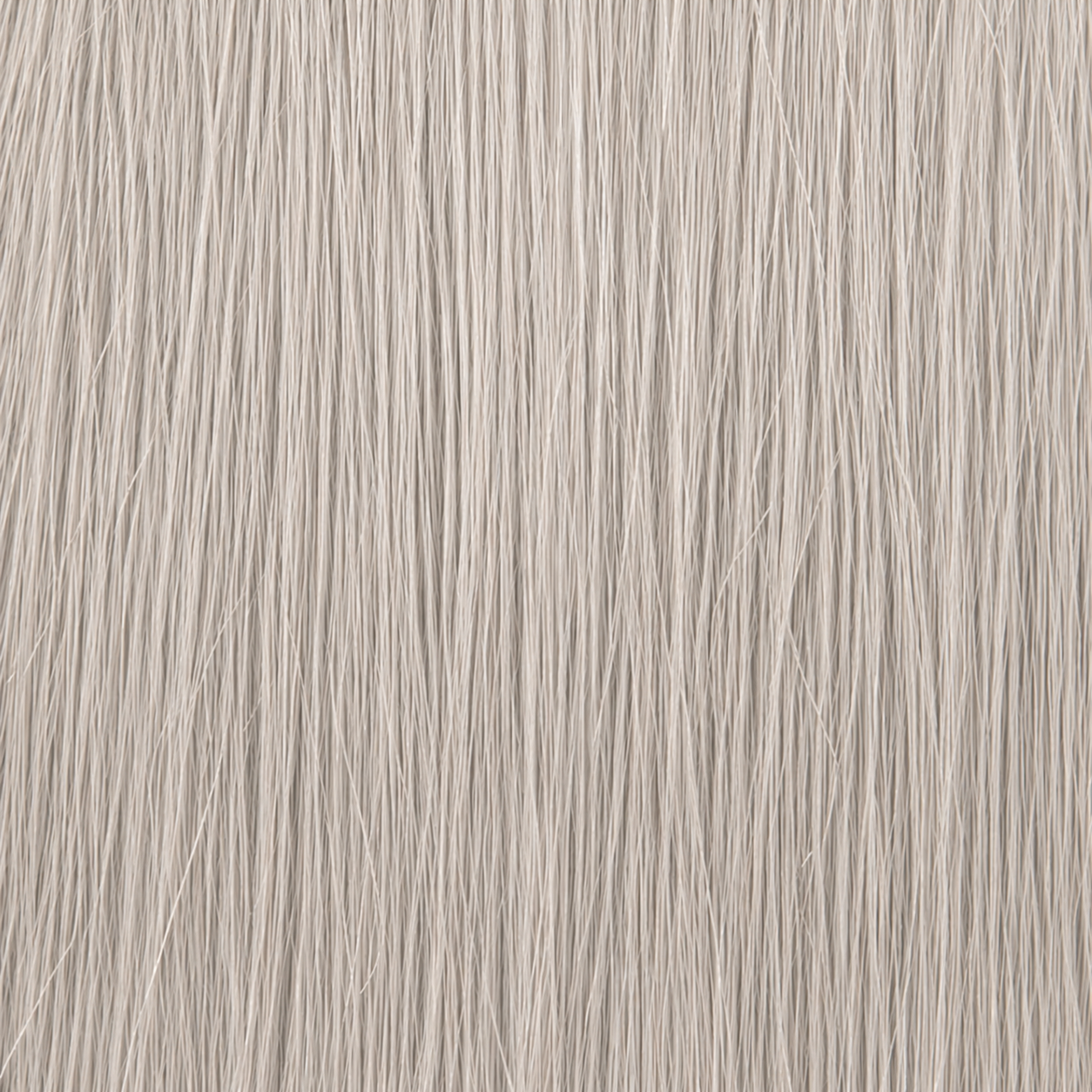 Close-up of the Remy human hair texture in shade #Silver